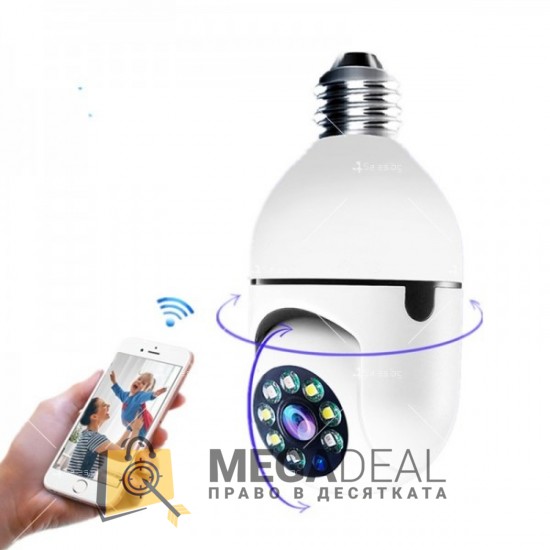 WiFi Куполна камера крушка е27 COBRA